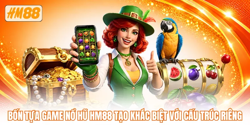 Bốn tựa game nổ hũ HM88 tạo khác biệt với cấu trúc riêng